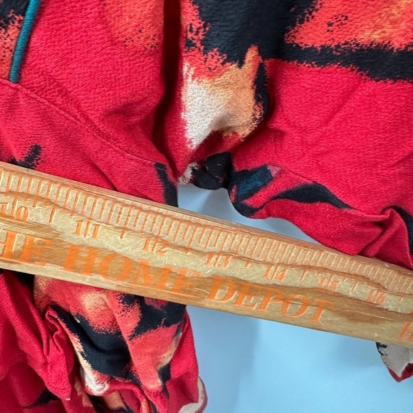 BAND OF THE FREE Dolly red floral puff sleeve woman mini bohemian dress NWT M - Picture 10 of 14